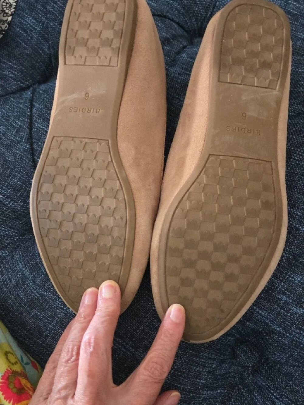 Birdies Women's Latte Suede Loafers Size 6